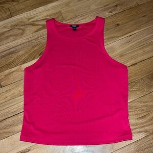Pink body contour tank top